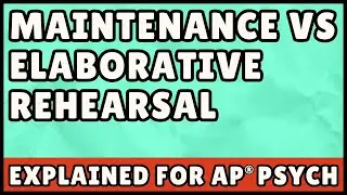 Maintenance vs Elaborative Rehearsal (AP Psychology)