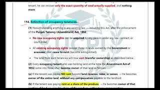 Punjab Tenancy Act, 1887 | Lec#5, Chapter 8 | SDEO PERA | Tehsildar | Khalil Ahmed