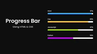 Responsive progress bar using HTML and CSS only