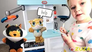 Zuza Is Playing A Vet  | Little Tikes My First Pet Checkup Set Toy Unboxing And Review
