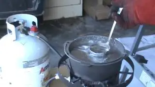 Making lead ingots #3