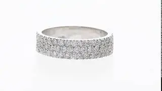 M - 1133 Luxury 3-Row Diamond Ring