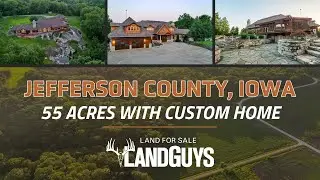 55 acres with custom home in Jefferson County, Iowa