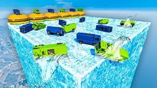 TRUCK VS TRUCK 84893.99 PEOPLE BREAK THERE SCREEN IN GTA 5 !