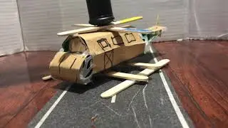 Cardboard helicopter Destruction￼