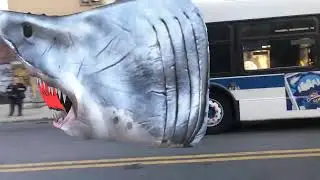 AR shARk aTTACK on the MTA!! AR GRAFFITI / AR Graffiti