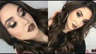 Maquiagem com Glitter Dourado