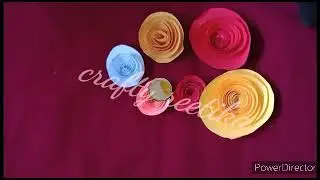 #craftyreetika #hwotomakeswirrose     Easy paper craft swirl rose tutorial/DIY-crafty reetika