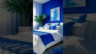Blue, white combination of room ideas 😍
