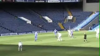 Frank Khalid scoring at Stamford Bridge.
