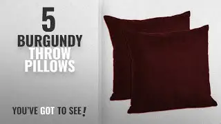 Top 10 Burgundy Throw Pillows [2018]: MoonRest - Faux Suede Decorative Pillow Shams Solid Colors