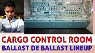 CARGO CONTROL ROOM (CCR) BALLAST DEBALLAST LINE UP. TANKER SHIP.3RD OFFICER. 2ND OFFICER JUNIOR OFF