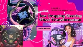 Installing my Custom Pink & Purple HEART SHAPED STEERING WHEEL😱💖💜 + with @jaliscoscarbonfiber ✨