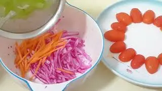 Ruby Trio Salad 🥗│Dragon Fruit Cure│Crystal Plate Art!)