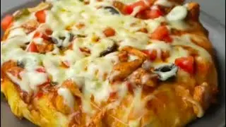 Make Pizza in Pan | No Oven Pizza Recipe 