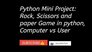 Python Mini Project: Rock Paper Scissors Game (User vs Computer)
