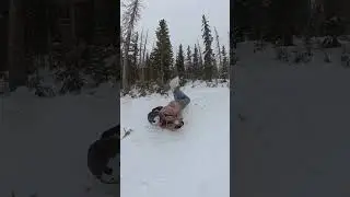 She Didn&rsquo;t Even See Me Wipe Out 😂 #snowboarding #fail #funny #wipeout