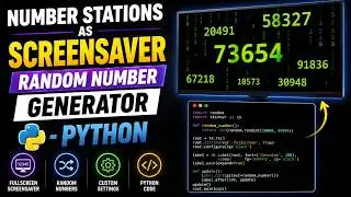 Number Stations as Screensaver - Random Number Generator - Python