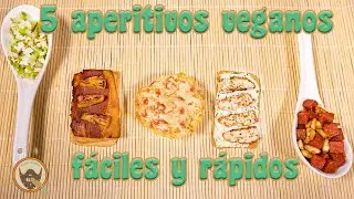 5 aperitivos VEGANOS FÁCILES Y RÁPIDOS | Entrantes para fin de año.