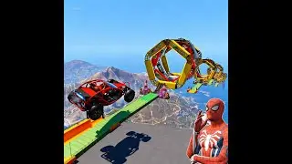 CRAZY RAMP SPIDERMAN CHALLENGE IN GTA V! OMG MOMENTS