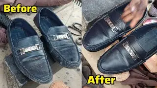 This Shoe Shine Was TOO Satisfying to Watch 😳✨