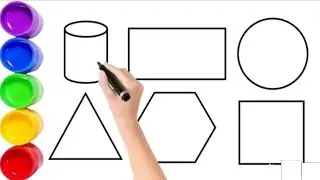 LearnNew Shapes drawing,Colors for kids | Toddler Learning videos,2d shapes song,preschool learning