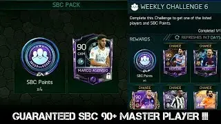 FIFA MOBILE 18-SQUAD BUILDING CHALLENGE 90+ GURANTEED MASTER PLAYER PACK OPENING!|-SBC-MARCO ASENSIO