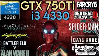 GTX 750 ti + I3 4330 & 16GB Ram | Test In 10 Games !