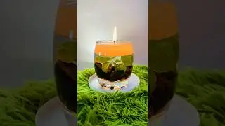 Natural Botanical Candle 🌿🕯️Eco-Friendly Idea #candle #candlemaking #craft #creative #shorts #diy