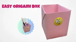 **#Easy Origami Paper Box 📦 | Cute Pink Box Tutorial for Beginners | A4 Paper Craft **