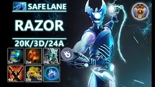 Razor Safe Lane Carry | 7.36c | Focus Pos 1 Razor DYNAMO Facet | Dota 2 Immortal Gameplay