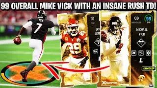 99 MIKE VICK WITH AN INSANE RUSH TD! 99 OVERALL ULTIMATE LEGENDS VICK AND BERRY GAMEPLAY | MADDEN 23