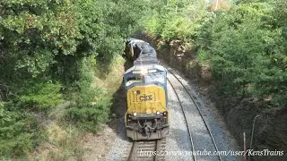 CSX Train U211-03, SD70MAC leader, at Afton, VA
