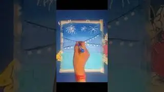 Happy diwali | Easy diwali drawing with oil pastel for beginner step by step Easy tutorial 😍 #shorts