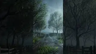 Midnight Rain on a Quiet Country Road 🌧️🌲 ASMR Rain Sounds for Deep Sleep & Mental Calm #rain #relax