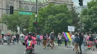 Gay women march to Capitol alongside PrideFest