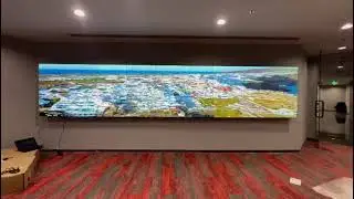 Videowall .88 MM long size vatical installation
