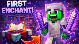 I Made My FIRST ENCHANTS ✨📘 | Minecraft PE Day 8