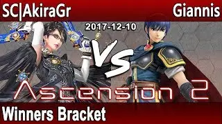 Ascension 2 -WR1- SC|AkiraGr (Bayonetta) vs Giannis (Marth) - Smash 4