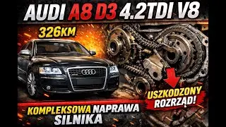 Audi A8 D3 4.2TDI V8 326KM - Kompleksowa naprawa silnika, uszkodzony rozrząd