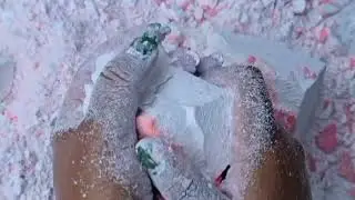 Fresh Gym Chalk Crush with Cornstarch Paste  Pouring 💕