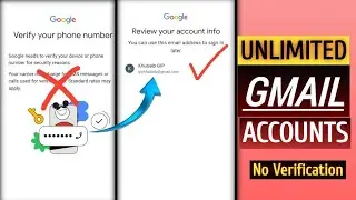 UNLIMITED GMAIL ACCOUNT Without Phone Verification | Unlimited GMail Create Method 2026 | GMail id