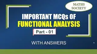 Important mcqs of functional analysis | math test | mathematics