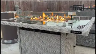 East Oak 44'' Propane Fire Pit Table Assembly And Review