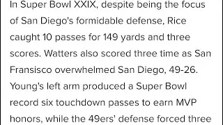 49ers score 49 points in &lsquo;94 Super Bowl with Jerry Rice&rsquo;s 149 receiving yards&hellip;