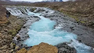 Br&uacute;arfoss Bluest Waterfall in Iceland