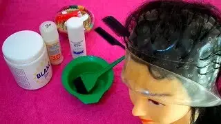 صباغة جدور الميش او الخصلات  بالطريقة الصحيحة .