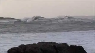 Temp&ecirc;te Ruth en Bretagne ; Plage de Ploemeur et de Guidel ; Houle ; Morbihan ; Bretagne Sud ; France