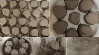 |Asmr| full tub pure cement crumbling with mango shapes|Sa Asmr|