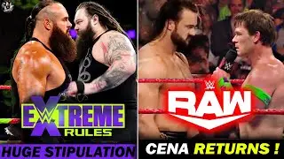 John Cena BIGGEST* Raw Return Update REVEALED ! John Cena Returns ! Extreme Rules 2020 Highlights